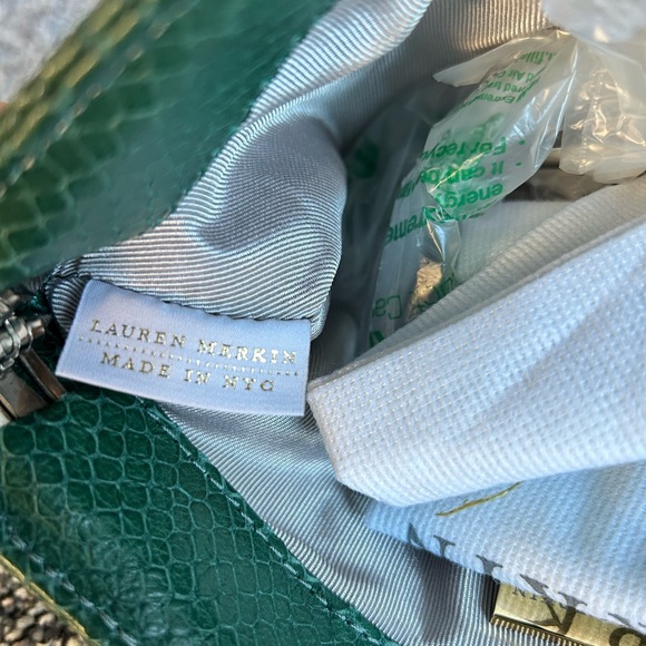 Lauren Merkin Emerald Leather Textured Clutch - Picture 4 of 6